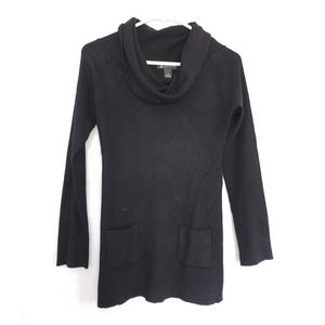 INC black turtleneck long sweater long sleeves Size M Petite
